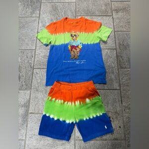 Polo by Ralph Lauren kids Tie-Dye Shirt and Shorts Matching Set